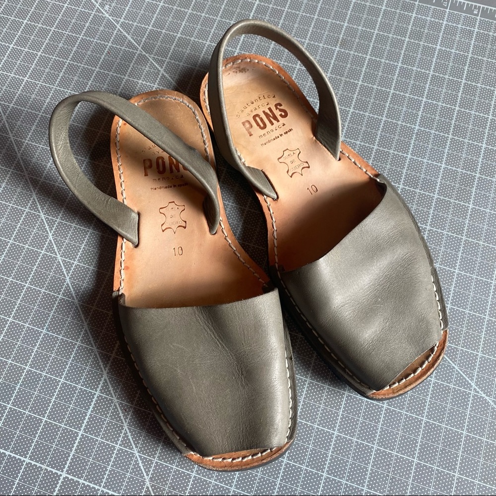 PONS Avarcas Sandals in Muted Green